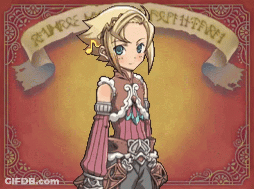 Pixel Art Girl With Princess Banner GIF