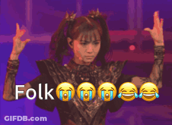 Pixel Art Girl With Purple Light And Folk GIF
