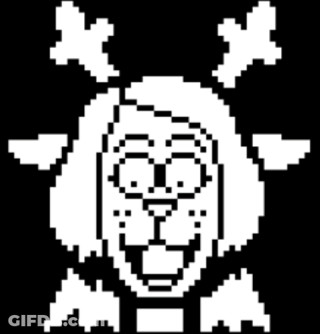 Pixel Art Girl With Skull And Crossbones On Head GIF