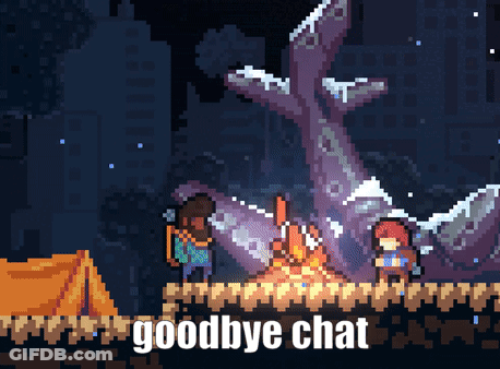 Pixel Art Goodbye Chat GIF
