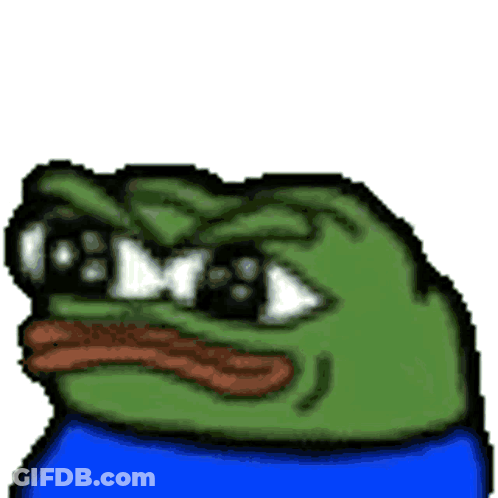 Pixel Art Green Frog Wearing Sunglasses GIF