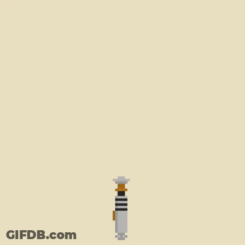 Pixel Art Green Lightsaber GIF