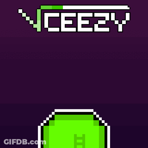 Pixel Art Green Ninja Saying Yeezy GIF