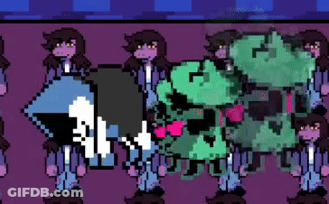 Pixel Art Group Of People Standing Together GIF