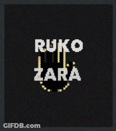Pixel Art Hand Saying Ruko Zara GIF