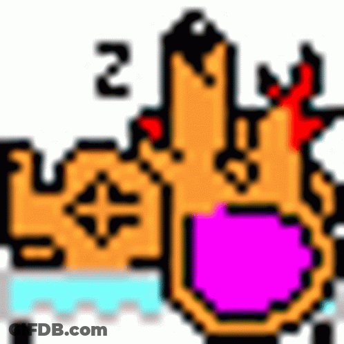 Pixel Art Hand With Tattoo Giving Middle Finger GIF