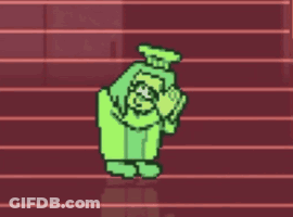 Pixel Art Holding Another's Hand Video Game GIF