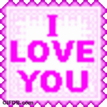 Pixel Art I Love You GIF