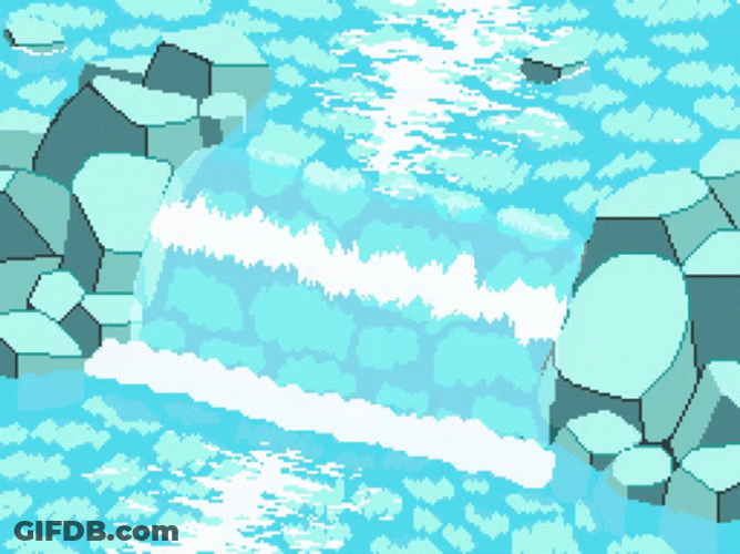 Pixel Art Kawawagi River GIF