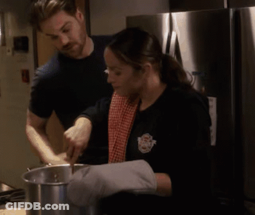 Pixel Art Kitchen Cooking With Killer Robot GIF