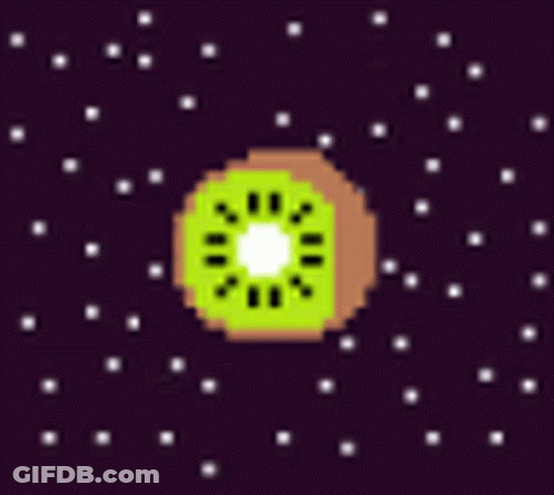 Pixel Art Kiwi With Light GIF