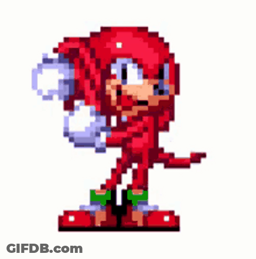 Pixel Art Knuckles Dancing GIF