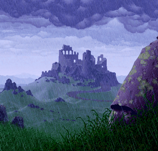 Pixel Art Light Rain GIF