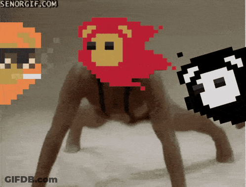 Pixel Art Lion And Skull Senorgif GIF