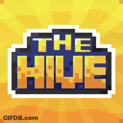 Pixel Art Logo Saying The Hue GIF