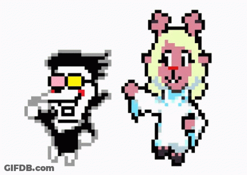 Pixel Art Man And Sheep GIF