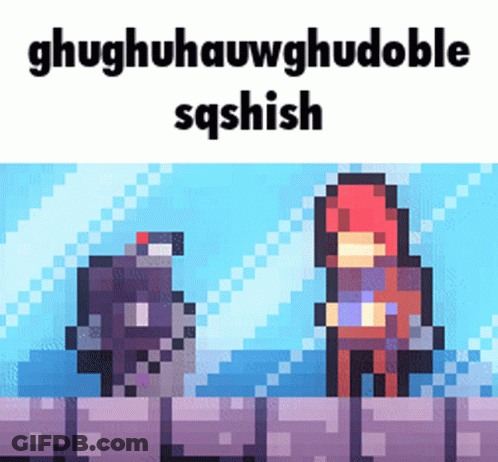 Pixel Art Man And Woman Saying Ghughuhauwghudoble Sqshish GIF