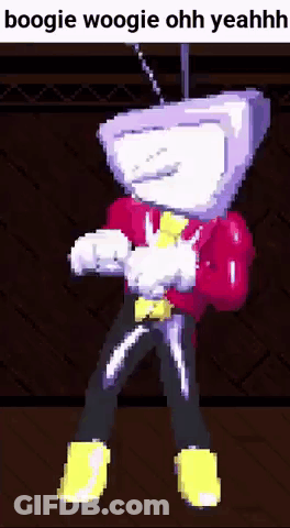 Pixel Art Man Boogie Woogie Ohh Yeahh GIF