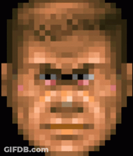 Pixel Art Man Face GIF