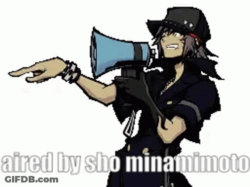 Pixel Art Man Holding Megaphone GIF
