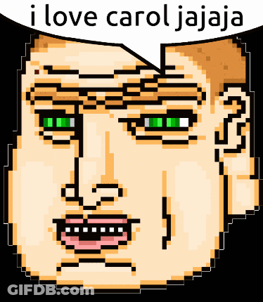 Pixel Art Man I Love Carol Jaja GIF