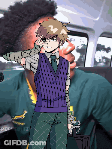 Pixel Art Man In Green Saying Speed Editz GIF