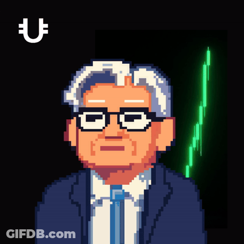 Pixel Art Man In Suit And Tie With Glasses GIF