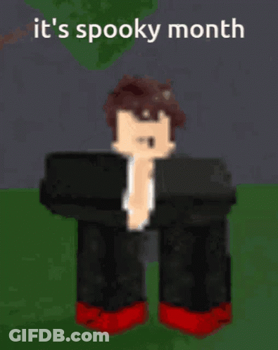 Pixel Art Man In Tuxedo Spooky Month GIF