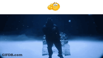 Pixel Art Man Next To Ice Sculpture With Smiley Above GIF