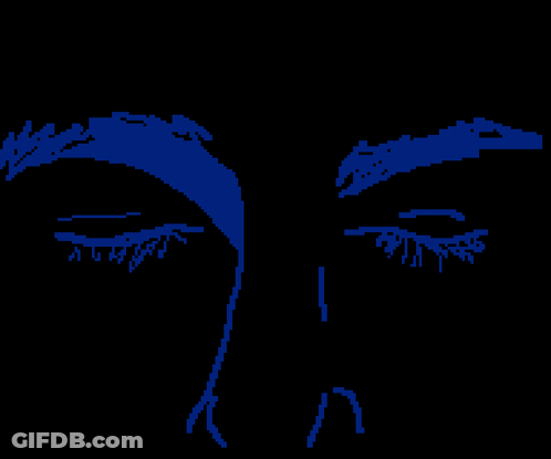 Pixel Art Man's Eyes GIF