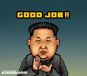 Pixel Art Man Saying Good Job GIF