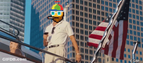 Pixel Art Man Smoking On Boat EGMI GIF