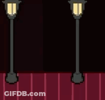 Pixel Art Man Standing Next To Lamp Post GIF