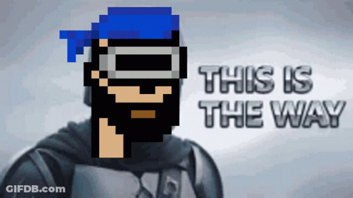 Pixel Art Man With Bandana Says This Is The Way GIF