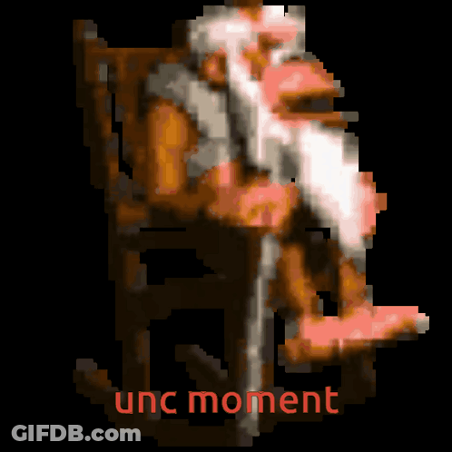 Pixel Art Man With Beard In Rocking Chair GIF