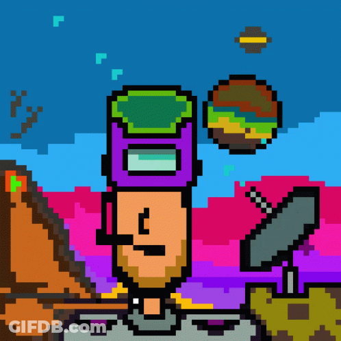Pixel Art Man With Beard GIF