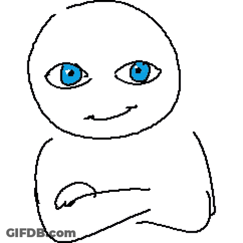 Pixel Art Man With Blue Eyes And Beard GIF