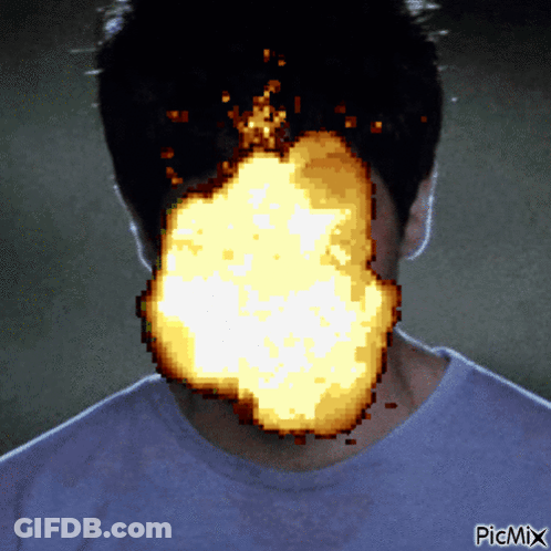 Pixel Art Man With Flame Coming Out Of Mouth GIF