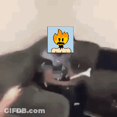Pixel Art Man With Flame On Face GIF