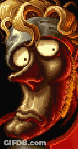 Pixel Art Man With Funny Face GIF
