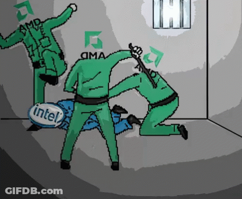 Pixel Art Man With Intel Logo GIF