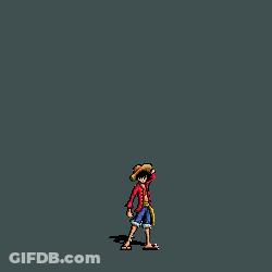 Pixel Art Man With Large Balloon On Belly GIF