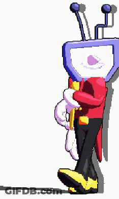 Pixel Art Man With Purple Head GIF