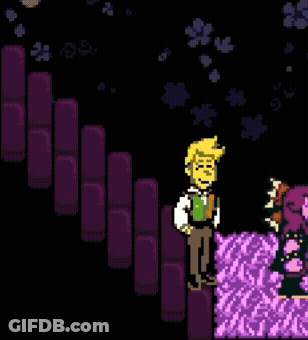 Pixel Art Man With Rainbow Tail GIF