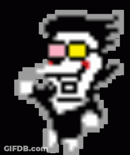 Pixel Art Man With Sunglasses And Gun GIF