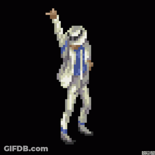 Pixel Art Michael Jackson Iconic Dance GIF