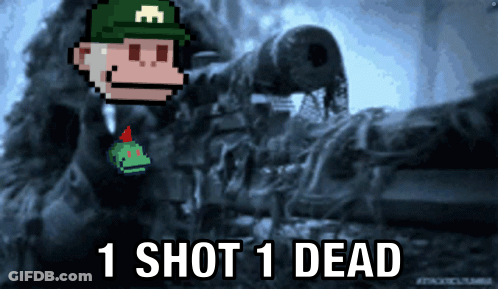 Pixel Art Monkey 1 Shot 1 Dead GIF
