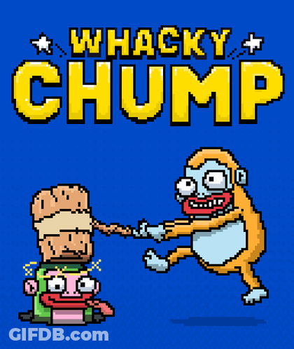 Pixel Art Monkey Holding Hammer Whacky Chump GIF