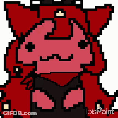 Pixel Art Monster With Crown GIF