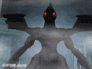 Pixel Art Monster With Red Eyes GIF